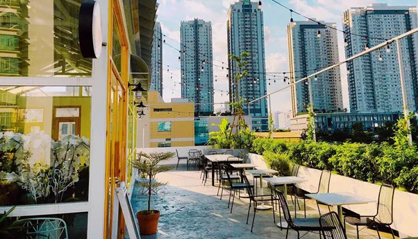 Khung cảnh lãng mạn tại Nắng Rooftop Coffee