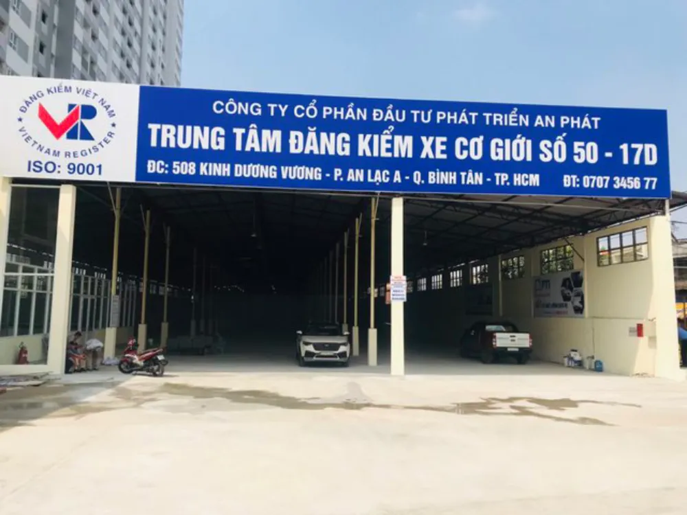 Danh sách địa chỉ, SĐT các trung tâm đăng kiểm tại Bình Tân, TP. HCM