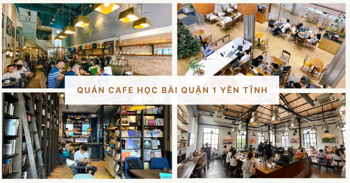 Quán cafe học bài Quận 1 có không gian thoải mái, Wifi mạnh