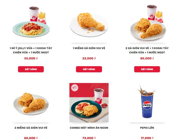 Cập nhật menu Jollibee tại TP. HCM mới nhất