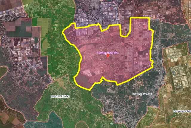 Ranh giới phường Thới Hòa, TP.HCM