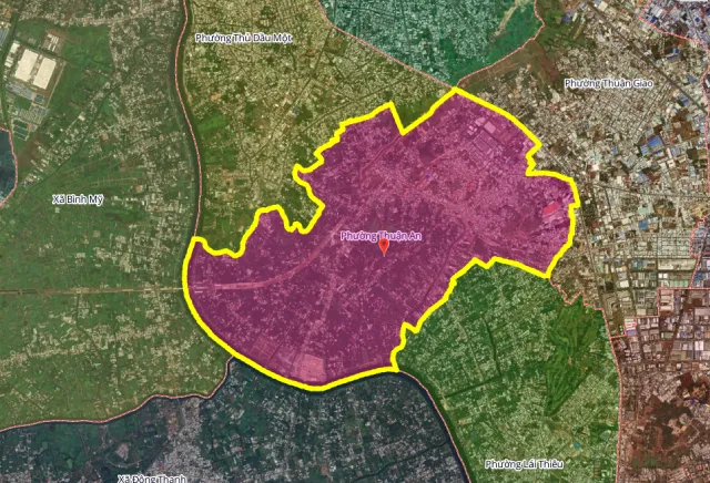 Ranh giới phường Thuận An, TP.HCM 