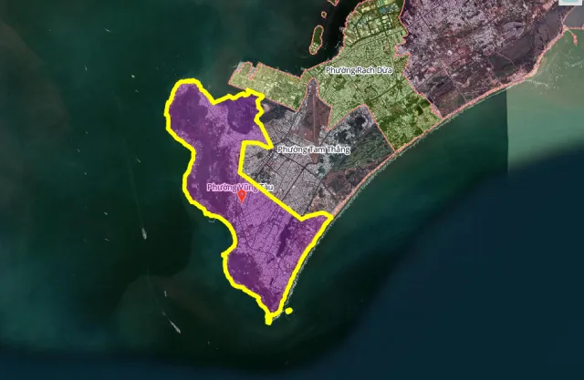 Ranh giới phường Vũng Tàu, TP.HCM